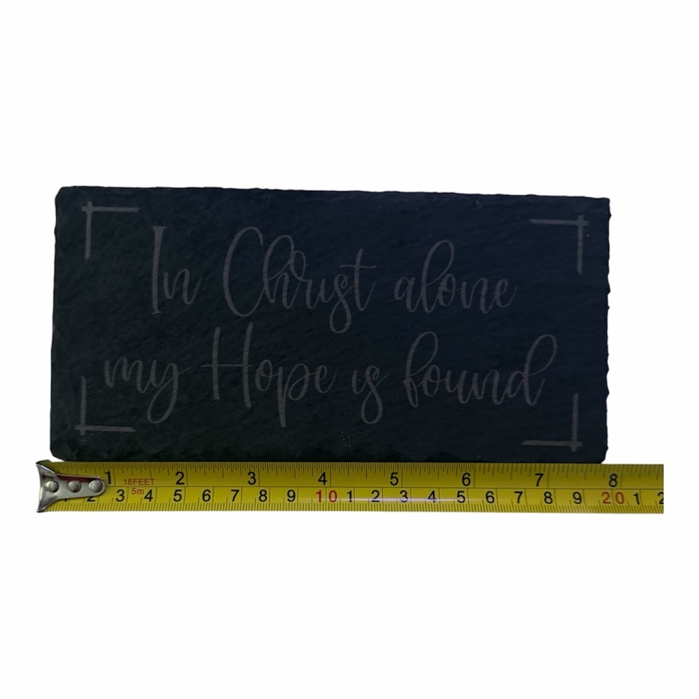 Faith Slate Coaster In Christ alone my Hope if found - Picture 2 of 2